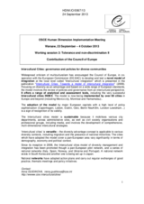 Intercultural Cities: governance and policies for diverse communities