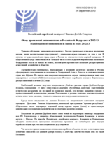 Manifestation of Antisemitism in Russia in years 2012/13