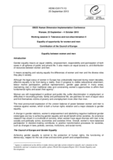 Equality between women and men