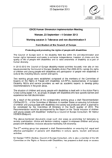 Protecting and promoting the rights of people with disabilities