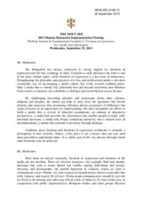 Freedom of Expression and the Media