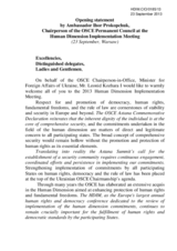 Opening speech by the Chairperson of the Permanent Council, Ambassador Ihor Prokopchuk