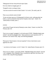 Talking points for those who prefer and respect Quran