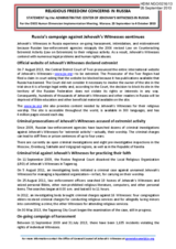 Religious Freedom Concerns in Russia