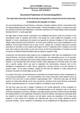 The Imperative Necessity of the Remedy and Reparation towards the Greek Community of Istanbul by the Republic of Turkey