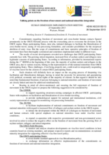 Talking points on the freedom of movement and national minorities integration