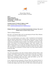 Religious liberties and the survival of historical minorities in Europe: The case of Muslim Turks in Western Thrace, Greece