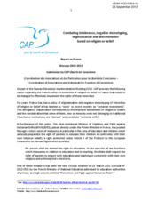 Combating intolerance, negative stereotyping, stigmatization and discrimination based on religion or belief