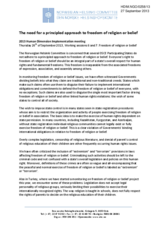 The need for a principled approach to freedom of religion or belief