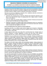Religious Freedom Concerns in Kazakhstan