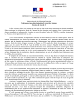Women's Rights -  of the French delegation - Tolerance and Non-discrimination II