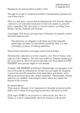 Harassment of political rallies in Germany