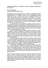Ethno-political conflicts and national identity in Latvia. Attachment to the Report