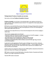Intervention from BPE Austria on Freedom of Assembly in Germany