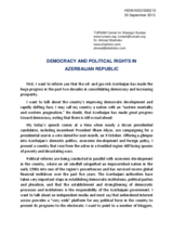Democratic rights and political rights in Azerbaijan Republic