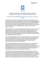 Civil Society Election Observers: A relevant and important player in democratic elections