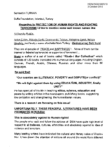 Regarding to Protection of Human Rights and Fighting Terrorism