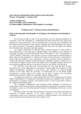 Reply of the Delegation of the Republic of Azerbaijan