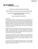 UNHCR Contribution to the OSCE Human Dimension Implementation Meeting