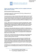 Internet and mobile phone surveillance must be in compliance with human rights provisions on privacy