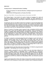 Rapporteur's Report for Working Session 4: Fundamental freedoms I