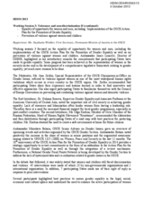 Rapporteur's Report for Working Session 3: Tolerance and non-discrimination II (continued)