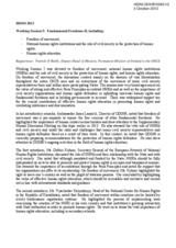 Rapporteur's Report for Working Session 5: Fundamental Freedoms II