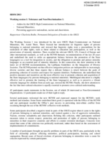 Rapporteur's Report for Working session 1: Tolerance and Non-Discrimination I