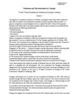 Violations and Discrimination by Georgia