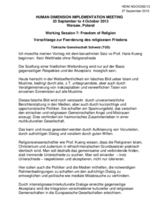 Proposals for the promotion of religious peace