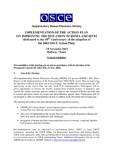 Supplementary Human Dimension Meeting on Implementation of the Action Plan on Improving the Situation of Roma and Sinti, 7-8 November 2013: General Guidelines