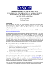 Supplementary Human Dimension Meeting on Implementation of the Action Plan on Improving the Situation of Roma and Sinti, 7-8 November 2013: Information for Civil Society