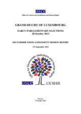 Luxembourg, Early Parliamentary Elections, 20 October 2013: Needs Assessment Mission Report