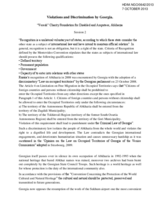 Violations and Discrimination by Georgia