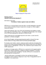 Intervention from BPE Austria on Prevention of violence against women and children