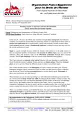 Working Session 3: Tolerance and non-discrimination. OSCE Action Plan for Gender Equality