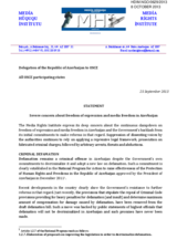 Severe concern about freedom of expression and media freedom in Azerbaijan