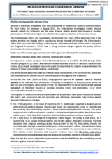 Religious Freedom Concerns in Ukraine