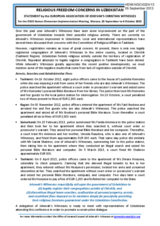 Religious Freedom Concerns in Uzbekistan