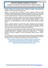 Religious Freedom Concerns in Tajikistan