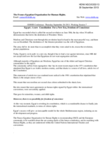 Egypt: A new Constitution For a New Era, freedom of Conscience