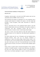 Soteria International Contribution to Working Session 14