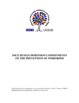 OSCE Human Dimension Commitments on the Prevention of Terrorism