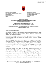 Introductory remarks on Albania's experiences with electoral reform in respect of ODIHR's recommendations,
as delivered by Ambassador Spiro Koci