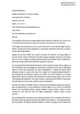 Human Rights House Network 's Program International Law in Advocacy