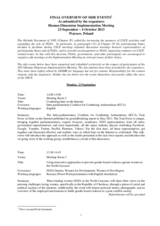 Human Dimension Implementation Meeting 2013, 23 September 2013 - 4 October 2013: Overview of Side Events