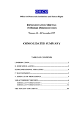 Consolidated Summary of the 1997 Human Dimension Implementation Meeting