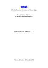 Consolidated Summary of the 1998 Human Dimension Implementation Meeting