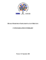 Consolidated Summary of the 2002 Human Dimension Implementation Meeting