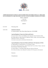 Expert Roundtable on Regulation of Operations of Internationally Affiliated NGOs and NGO Access to Foreign Funding, 11 July 2013: Agenda 